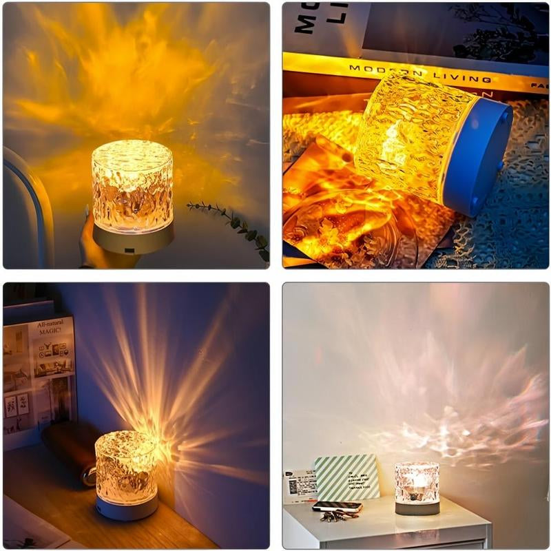 Creative Aurora Effect Light, Water Wave Projection Night Light, Dimmable Water Effect LED Light, Ceiling Projection Ambient Light for Bedroom, Office, Party