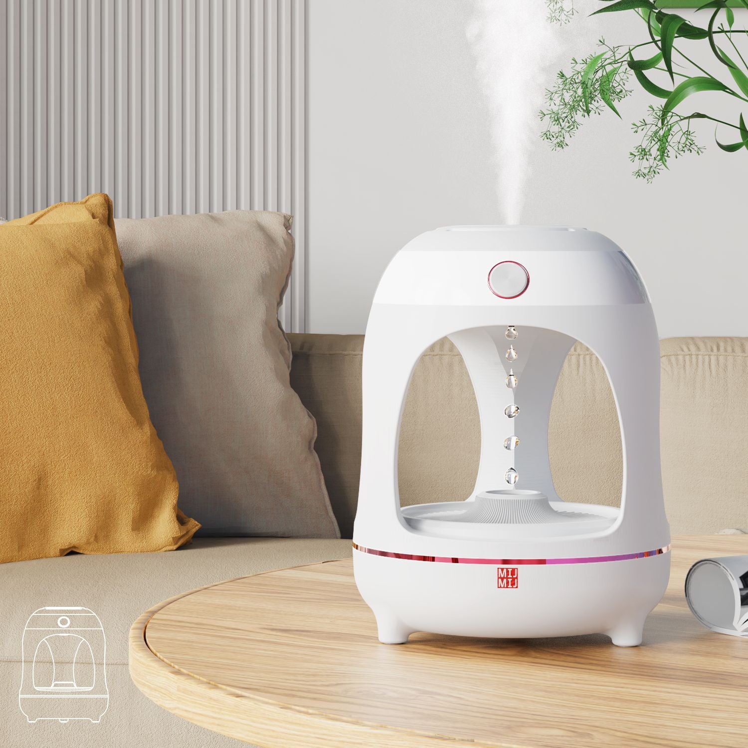 AquaLevity™ Anti‑Gravity Levitating Water Drops Humidifier | LED ...