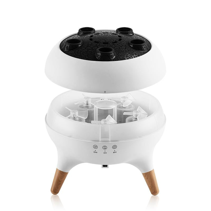 Dynamic Jellyfish-Shaped Aroma Diffuser & Essential Oil Diffuser, Cool Mist Humidifier Lamp Diffuser with 7-Color LED Light, Remote White Noise Player & Aromatherapy Machine