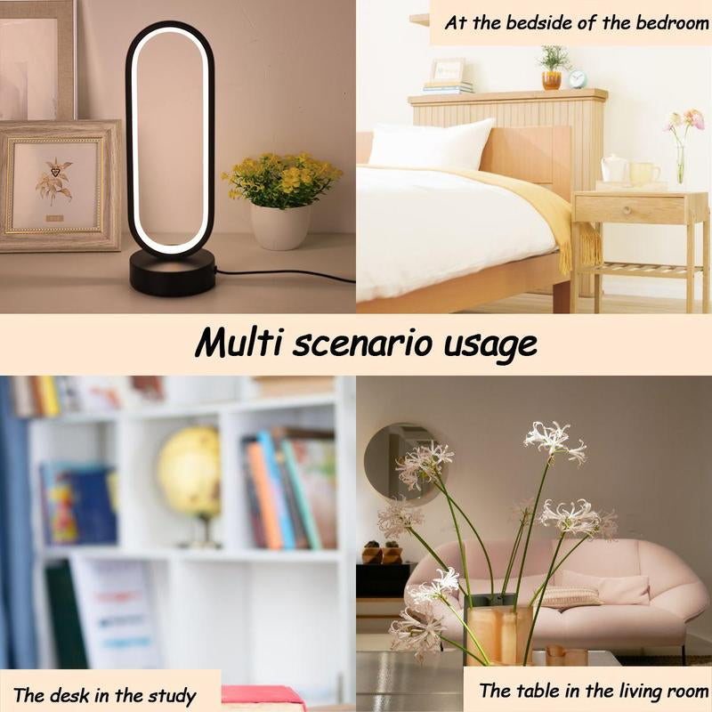 USB Powered LED Desk Lamp, 3-Color Dimming Ambient Desk Light, Eye Protector LED Desk Lamp for Home Office Bedroom Study Room, Led Table Lamp