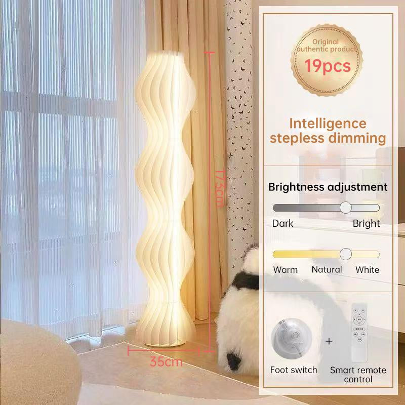 Grass Skirt Floor Lamp Living Room Bedroom Sofa Water Ripple Atmosphere Lamp Net Celebrity Vertical Table Lamp