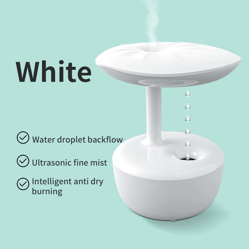 Air Humidifier Anti-Gravity Ultrasonic Cool Mist Maker Night Light Weightless Sprayer with LED Night Light Water Droplet