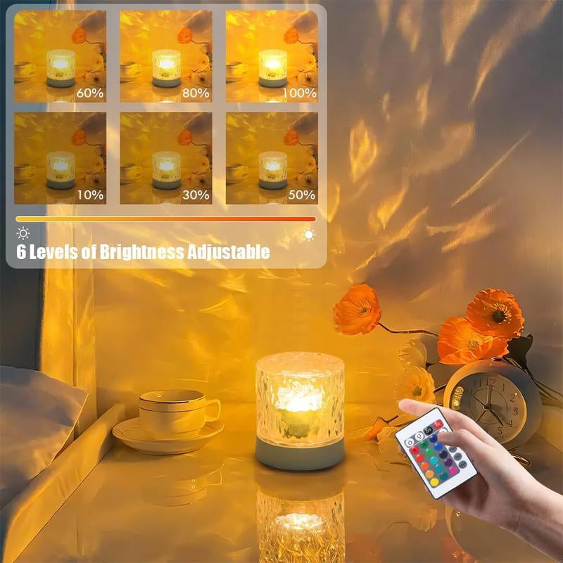 Creative Aurora Effect Light, Water Wave Projection Night Light, Dimmable Water Effect LED Light, Ceiling Projection Ambient Light for Bedroom, Office, Party