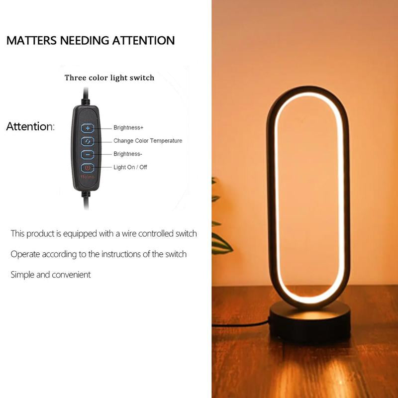 USB Powered LED Desk Lamp, 3-Color Dimming Ambient Desk Light, Eye Protector LED Desk Lamp for Home Office Bedroom Study Room, Led Table Lamp